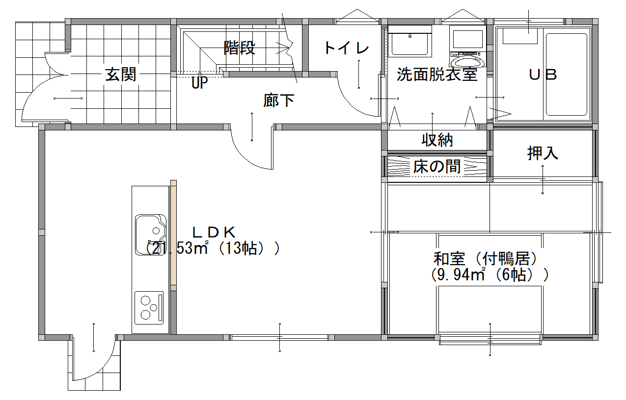 静岡市清水区堀込のリノベーション前の現況図です。