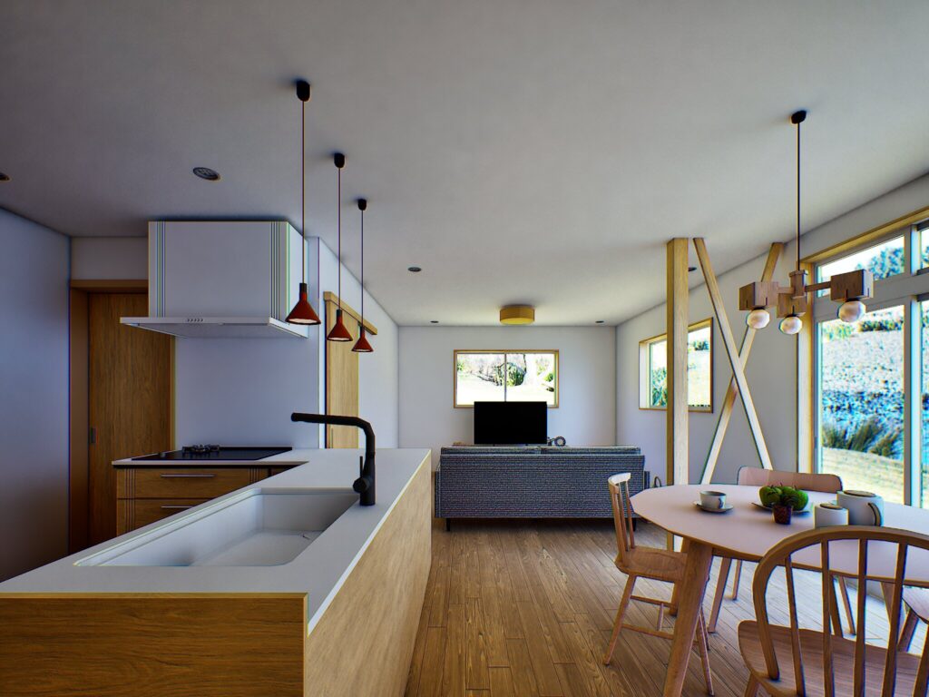 窓の外に広がる風景を絵画のように切り取る、伸びやかな間取りが自慢のリノベーションです。